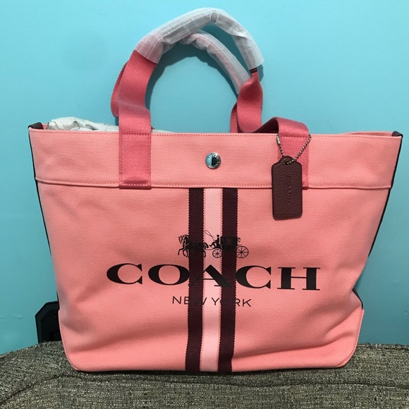 Coach Handbags - Coach leather & canvas tote